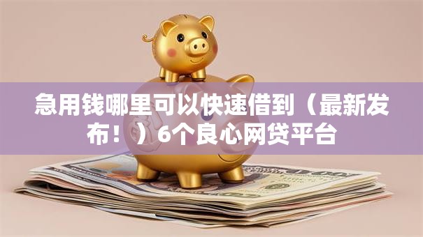 急用钱哪里可以快速借到（最新发布！）6个良心网贷平台