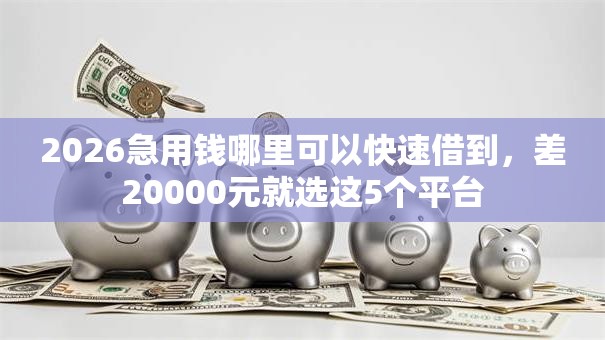 2026急用钱哪里可以快速借到,差20000元就选这5个平台 2026急用钱哪里可以快速借到,差20000元就选这5个平台