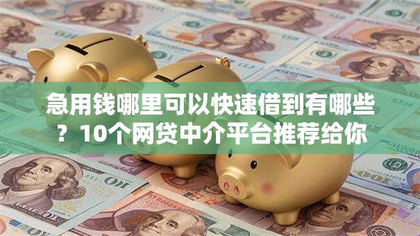 急用钱哪里可以快速借到有哪些?10个网贷中介平台推荐给你 急用钱哪里可以快速借到有哪些?10个网贷中介平台推荐给你