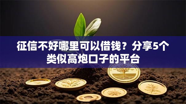 征信不好哪里可以借钱?分享5个类似高炮口子的平台 征信不好哪里可以借钱?分享5个类似高炮口子的平台