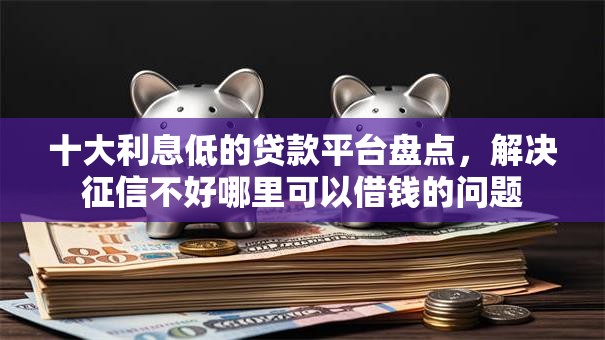十大利息低的贷款平台盘点，解决征信不好哪里可以借钱的问题