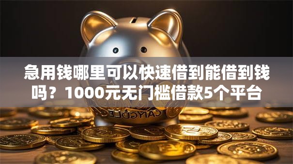 急用钱哪里可以快速借到能借到钱吗？1000元无门槛借款5个平台推荐