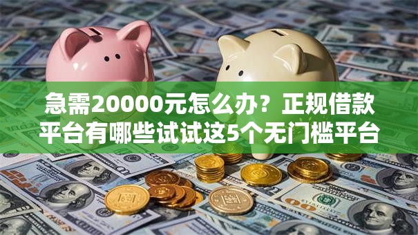 急需20000元怎么办？正规借款平台有哪些试试这5个无门槛平台