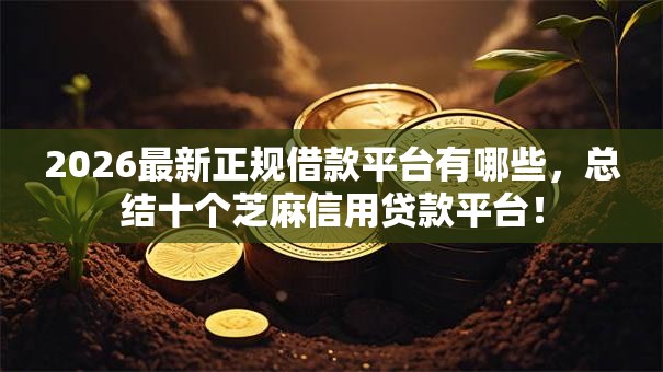 2026最新正规借款平台有哪些，总结十个芝麻信用贷款平台！