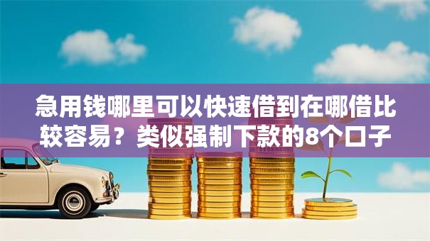 急用钱哪里可以快速借到在哪借比较容易？类似强制下款的8个口子参考