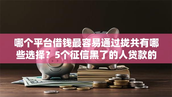 哪个平台借钱最容易通过拢共有哪些选择?5个征信黑了的人贷款的平台详解 哪个平台借钱最容易通过拢共有哪些选择?5个征信黑了的人贷款的平台详解