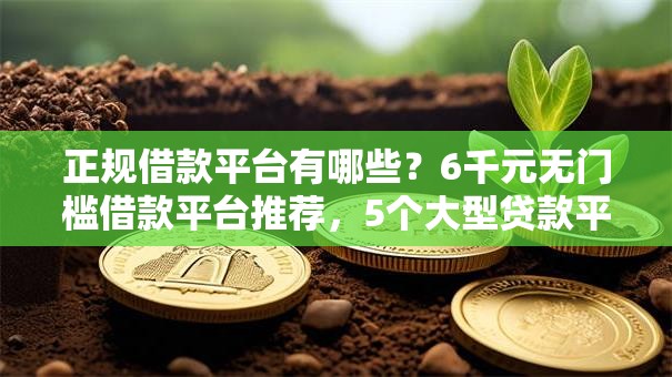 正规借款平台有哪些?6千元无门槛借款平台推荐,5个大型贷款平台盘点 正规借款平台有哪些?6千元无门槛借款平台推荐,5个大型贷款平台盘点