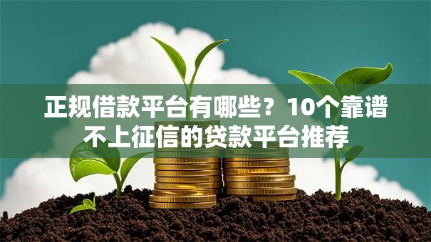 正规借款平台有哪些？10个靠谱不上征信的贷款平台推荐
