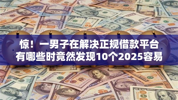惊！一男子在解决正规借款平台有哪些时竟然发现10个2025容易放款的口子，事后分享了出来