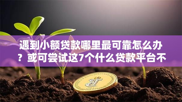 遇到小额贷款哪里最可靠怎么办？或可尝试这7个什么贷款平台不查征信