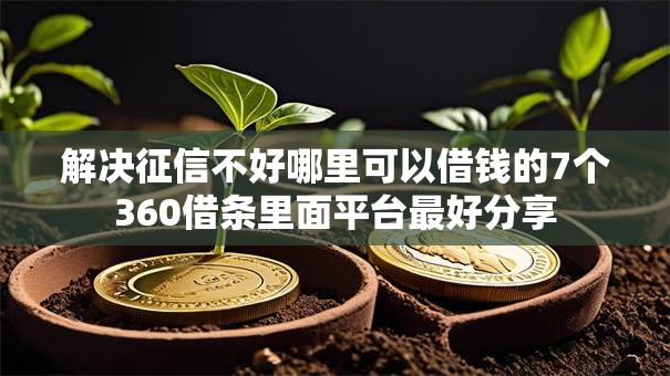 解决征信不好哪里可以借钱的7个360借条里面平台最好分享
