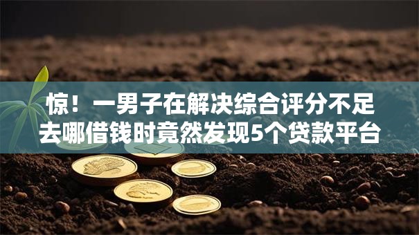 惊！一男子在解决综合评分不足去哪借钱时竟然发现5个贷款平台不看征信不看逾期，事后分享了出来