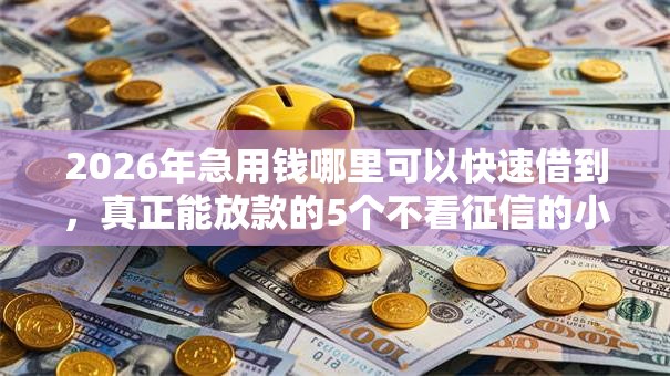 2026年急用钱哪里可以快速借到,真正能放款的5个不看征信的小额贷款平台推荐 2026年急用钱哪里可以快速借到,真正能放款的5个不看征信的小额贷款平台推荐