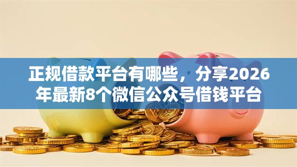 正规借款平台有哪些，分享2026年最新8个微信公众号借钱平台