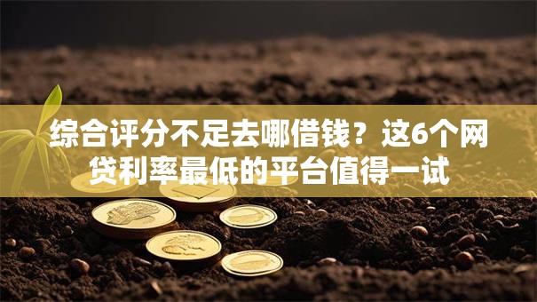 综合评分不足去哪借钱？这6个网贷利率最低的平台值得一试