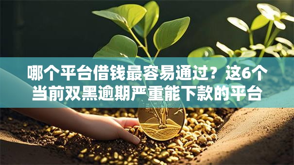 哪个平台借钱最容易通过？这6个当前双黑逾期严重能下款的平台可以试试
