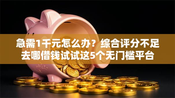 急需1千元怎么办？综合评分不足去哪借钱试试这5个无门槛平台