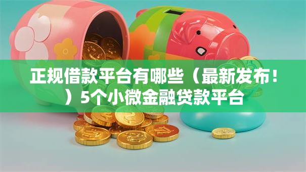 正规借款平台有哪些(最新发布!)5个小微金融贷款平台 正规借款平台有哪些(最新发布!)5个小微金融贷款平台