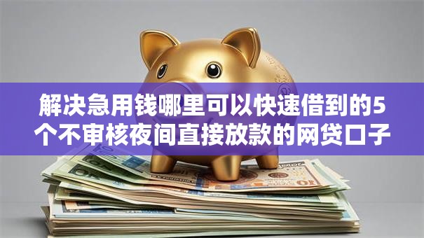 解决急用钱哪里可以快速借到的5个不审核夜间直接放款的网贷口子分享