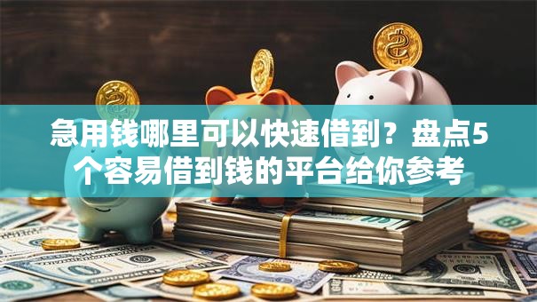 急用钱哪里可以快速借到？盘点5个容易借到钱的平台给你参考