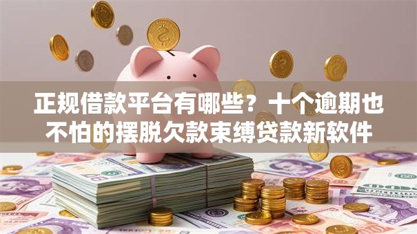 正规借款平台有哪些？十个逾期也不怕的摆脱欠款束缚贷款新软件
