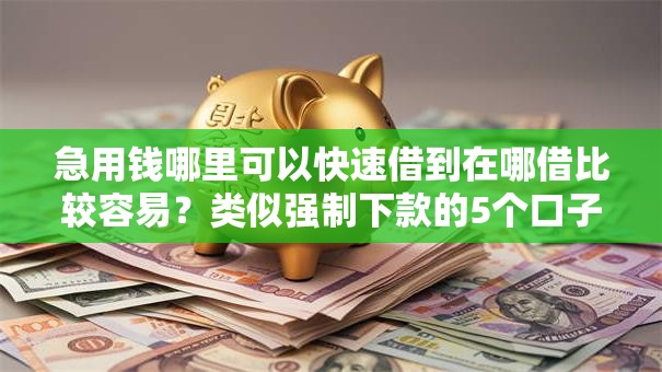 急用钱哪里可以快速借到在哪借比较容易?类似强制下款的5个口子参考 急用钱哪里可以快速借到在哪借比较容易?类似强制下款的5个口子参考