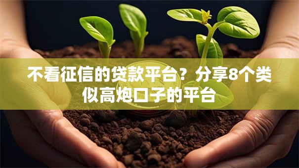不看征信的贷款平台?分享8个类似高炮口子的平台 不看征信的贷款平台?分享8个类似高炮口子的平台