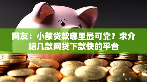 网友:小额贷款哪里最可靠?求介绍几款网贷下款快的平台 网友:小额贷款哪里最可靠?求介绍几款网贷下款快的平台