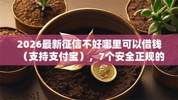 2026最新征信不好哪里可以借钱(支持支付宝),7个安全正规的贷款平台无私分享 2026最新征信不好哪里可以借钱(支持支付宝),7个安全正规的贷款平台无私分享
