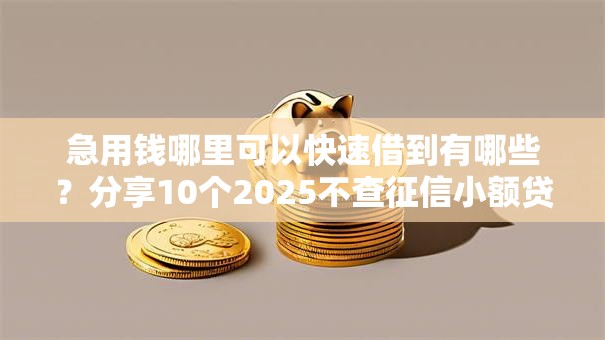急用钱哪里可以快速借到有哪些?分享10个2025不查征信小额贷款必下口子 急用钱哪里可以快速借到有哪些?分享10个2025不查征信小额贷款必下口子