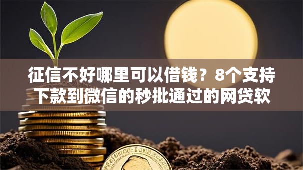 征信不好哪里可以借钱？8个支持下款到微信的秒批通过的网贷软件