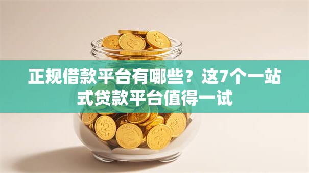 正规借款平台有哪些?这7个一站式贷款平台值得一试 正规借款平台有哪些?这7个一站式贷款平台值得一试