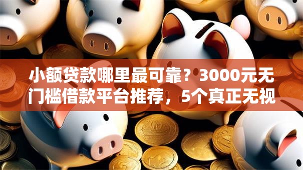 小额贷款哪里最可靠？3000元无门槛借款平台推荐，5个真正无视风控黑白的网贷盘点