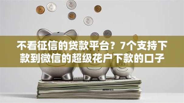 不看征信的贷款平台?7个支持下款到微信的超级花户下款的口子 不看征信的贷款平台?7个支持下款到微信的超级花户下款的口子