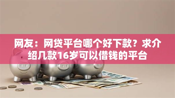 网友:网贷平台哪个好下款?求介绍几款16岁可以借钱的平台 网友:网贷平台哪个好下款?求介绍几款16岁可以借钱的平台