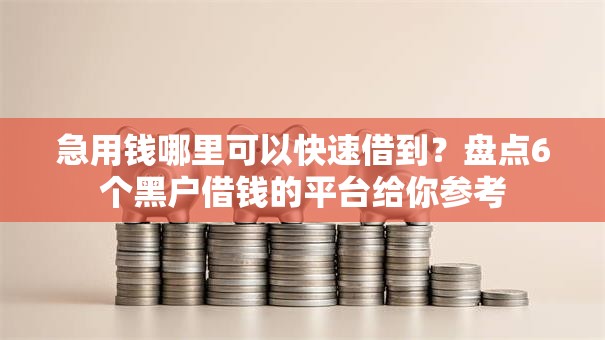 急用钱哪里可以快速借到?盘点6个黑户借钱的平台给你参考 急用钱哪里可以快速借到?盘点6个黑户借钱的平台给你参考
