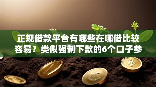 正规借款平台有哪些在哪借比较容易？类似强制下款的6个口子参考