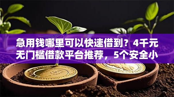 急用钱哪里可以快速借到?4千元无门槛借款平台推荐,5个安全小额贷款平台盘点 急用钱哪里可以快速借到?4千元无门槛借款平台推荐,5个安全小额贷款平台盘点