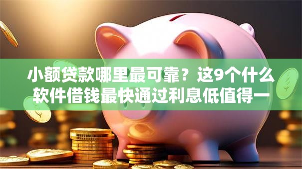 小额贷款哪里最可靠？这9个什么软件借钱最快通过利息低值得一试