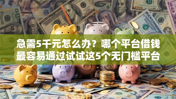 急需5千元怎么办？哪个平台借钱最容易通过试试这5个无门槛平台