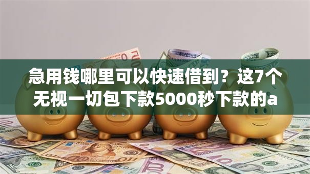 急用钱哪里可以快速借到？这7个无视一切包下款5000秒下款的app值得一试