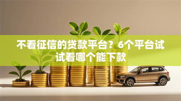 不看征信的贷款平台？6个平台试试看哪个能下款