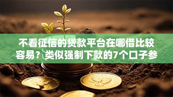 不看征信的贷款平台在哪借比较容易？类似强制下款的7个口子参考