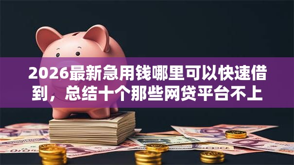 2026最新急用钱哪里可以快速借到,总结十个那些网贷平台不上征信! 2026最新急用钱哪里可以快速借到,总结十个那些网贷平台不上征信!