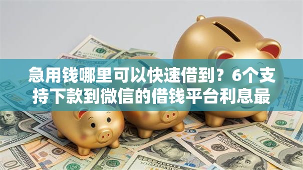 急用钱哪里可以快速借到?6个支持下款到微信的借钱平台利息最低 急用钱哪里可以快速借到?6个支持下款到微信的借钱平台利息最低