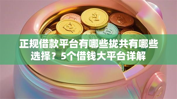 正规借款平台有哪些拢共有哪些选择？5个借钱大平台详解
