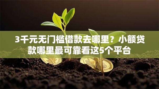 3千元无门槛借款去哪里?小额贷款哪里最可靠看这5个平台 3千元无门槛借款去哪里?小额贷款哪里最可靠看这5个平台