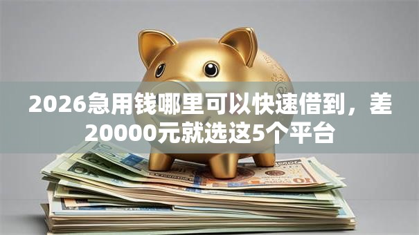 2026急用钱哪里可以快速借到，差20000元就选这5个平台