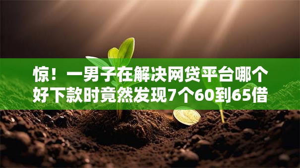 惊!一男子在解决网贷平台哪个好下款时竟然发现7个60到65借款平台,事后分享了出来 惊!一男子在解决网贷平台哪个好下款时竟然发现7个60到65借款平台,事后分享了出来