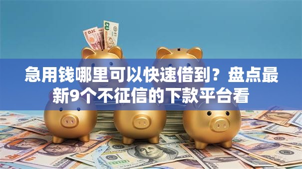 急用钱哪里可以快速借到?盘点最新9个不征信的下款平台看 急用钱哪里可以快速借到?盘点最新9个不征信的下款平台看
